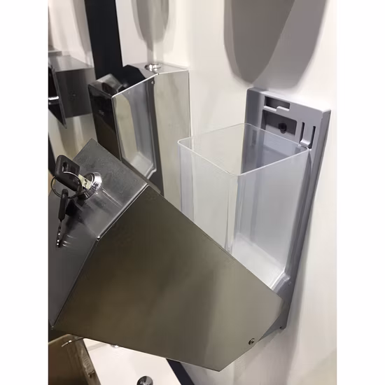Dispensador de jabón de pared de acero inoxidable OEM para accesorios de baño comerciales y hoteleros