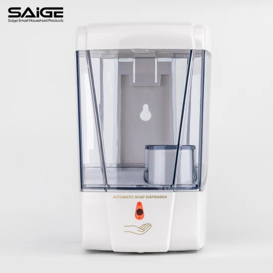 Dispensador automático de jabón líquido en gel sin contacto con sensor automático montado en la pared para hotel Saige de 700 ml