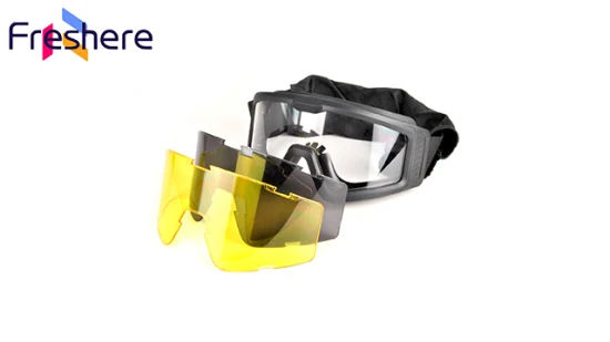 Máscara facial media táctica de malla protectora para exteriores con gafas, conjunto táctico de equipo de batalla para montar en el campo