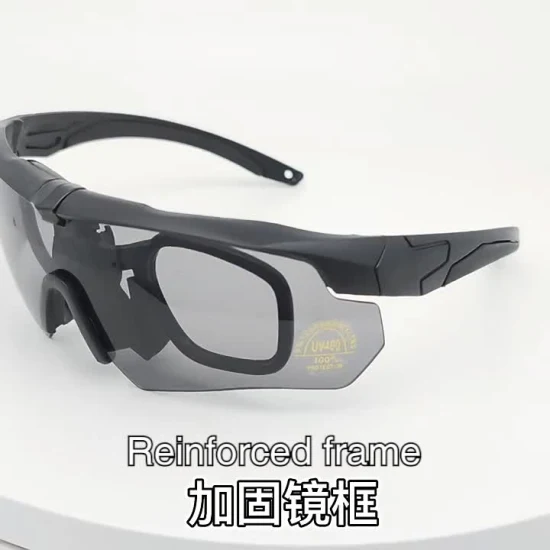 Gafas con lentes reemplazables de medio marco, gafas con filtro UV a prueba de viento y polvo