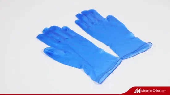 Azul/Blanco mayorista desechables de látex de vinilo de protección de examen de seguridad de guantes de nitrilo de caucho de PVC para examen médico/salón de belleza/fábrica de electrónica