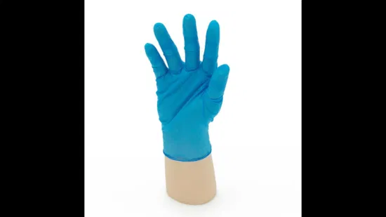 Venta caliente de goma hecha punto algodón libre de los guantes de látex del guante de la mano del polvo disponible